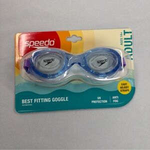 Speedo Adult Best Fitting  Boomerang Blue Purple Swim Goggles